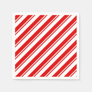 Peppermint Candy Red White Stripe Napkin