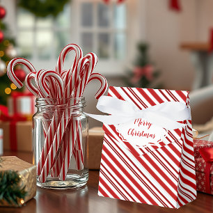 Peppermint candy stripe personalised favour box