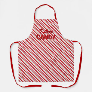 Peppermint Candy Stripes "I Love Candy" Apron