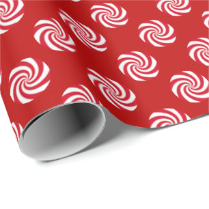 Peppermint Candy Swirl Christmas Holiday Wrapping Paper