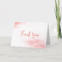 Peppermint Candy Thank You Card | Red Watercolor