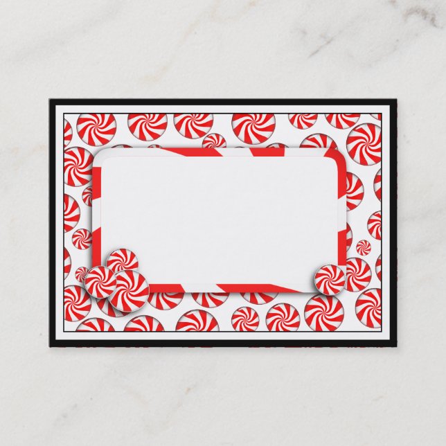 Peppermint Candy w/Tag Business Card (Front)