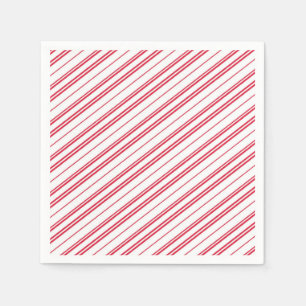 Peppermint Christmas Candy Cane Stripes Napkin