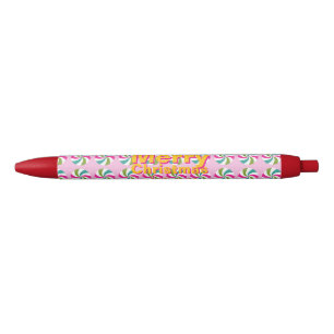 Peppermint Christmas Multicolors Black Ink Pen