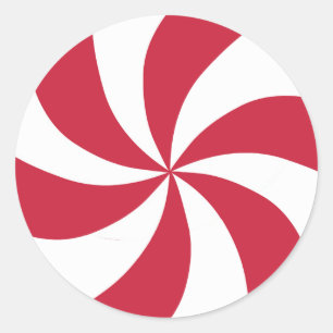 Peppermint Classic Round Sticker