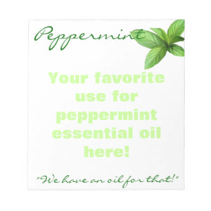 Peppermint Essential Oil Notepad