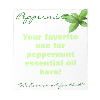 Peppermint Essential Oil Notepad