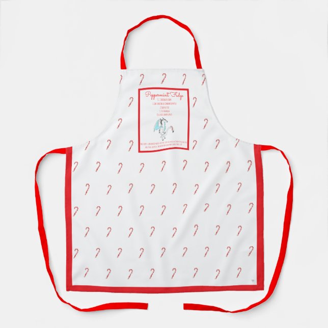 Peppermint Fudge Dragon Recipe Apron (Front)