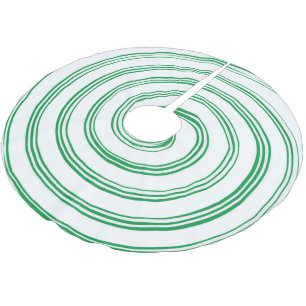 Peppermint Green and White Spiral  Tree Skirt