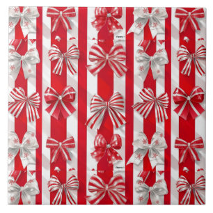 Peppermint Holidays Ceramic Tile