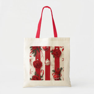 Peppermint Holidays Ceramic Tile Tote Bag