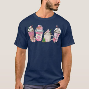 Peppermint Iced Latte Snowmen Sweets Snow Christma T-Shirt