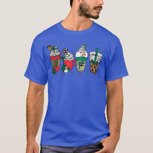 Peppermint Iced Latte Snowmen Sweets Snow Coffee C T-Shirt