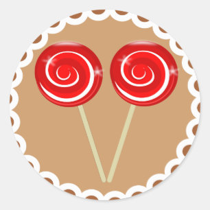 Peppermint Lollipop Christmas Cookie Sticker