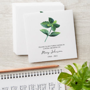 Peppermint Memorial Funeral Seed Envelope