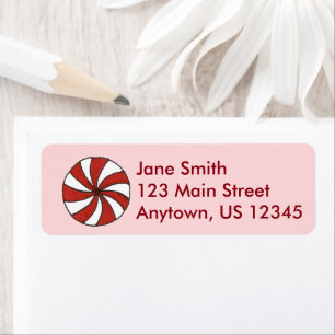 Peppermint Mint Christmas Xmas Candy Holiday Return Address Label