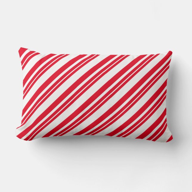Peppermint Paper- Fruit stripe Lumbar Cushion (Front)