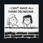 Peppermint Patty & Marcie at the Wall Magnet<br><div class="desc">Check out Peppermint Patty and Marcie hanging out by the brick wall.</div>