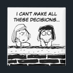 Peppermint Patty & Marcie at the Wall Magnet<br><div class="desc">Check out Peppermint Patty and Marcie hanging out by the brick wall.</div>