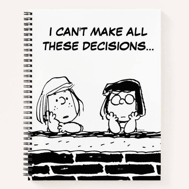 Peppermint Patty & Marcie at the Wall Notebook (Front)
