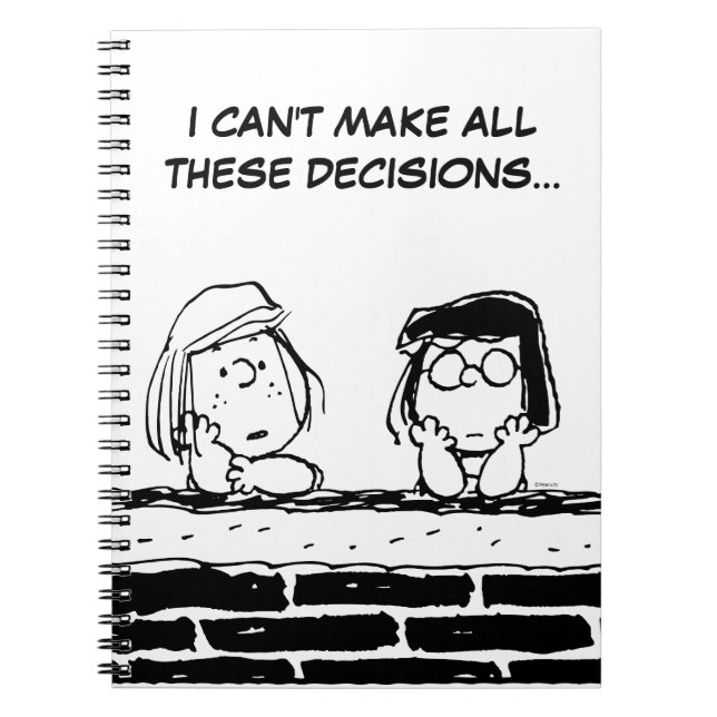 Peppermint Patty & Marcie at the Wall Notebook (Front)