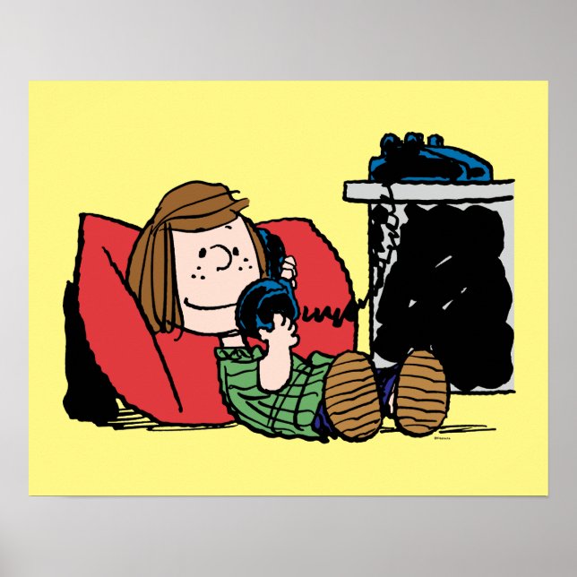 Peppermint Patty on the Phone Poster (Front)