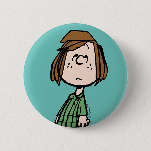 Peppermint Patty Rolling Eyes 6 Cm Round Badge (Front)
