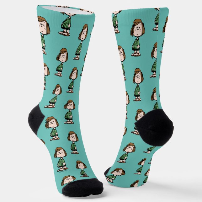 Peppermint Patty Rolling Eyes Socks (Angled)