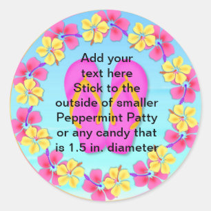 Peppermint Patty Stickers Tropical Luau FAVORS
