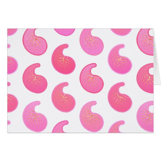 Peppermint pink paisley on white (Front Horizontal)