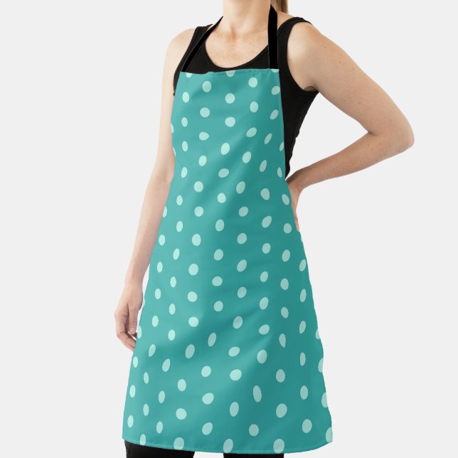 Peppermint Polka Dot Apron (Insitu)