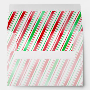Peppermint Red-Green Stripe Envelope