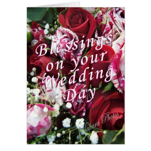 Peppermint Rose Wedding Card (Front)