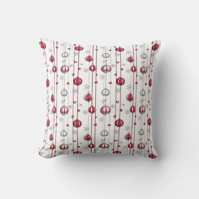 Peppermint Spice Throw Pillow (Front)