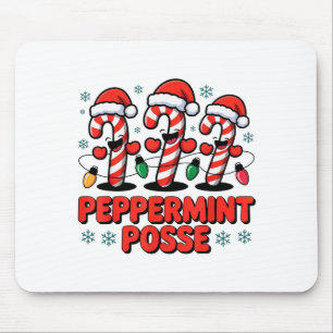 Peppermint Sse Candy Cane Funny Christmas Santa Ha Mouse Pad