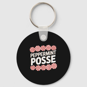 Peppermint Sse Festive Christmas Candy Theme Famil Key Ring