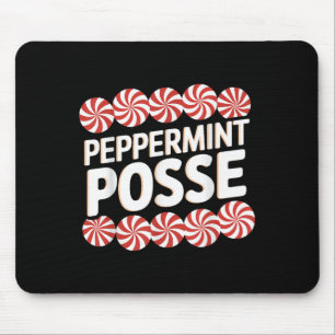 Peppermint Sse Festive Christmas Candy Theme Famil Mouse Pad