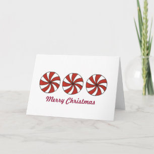 Peppermint Starlight Mint Candy Candies Christmas Holiday Card