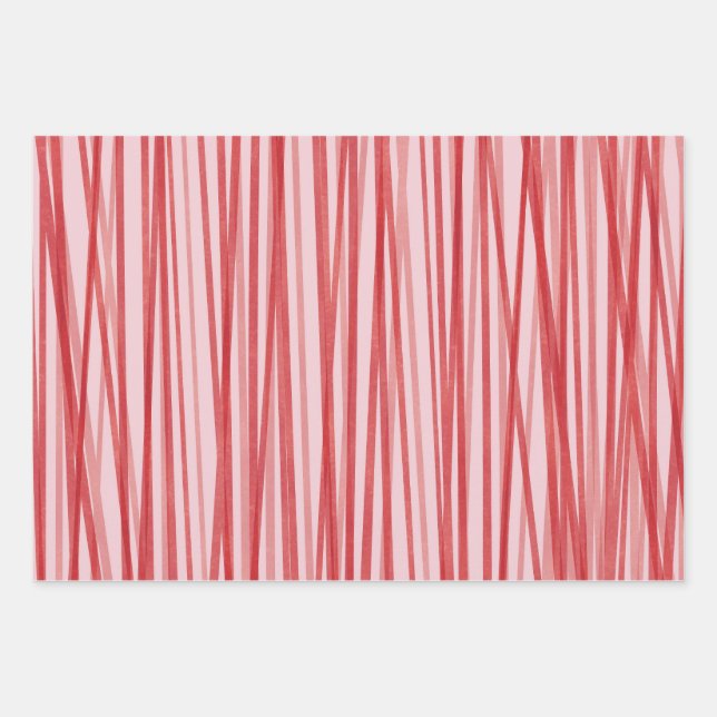 Peppermint Stick Wrapping Paper Sheet (Front)