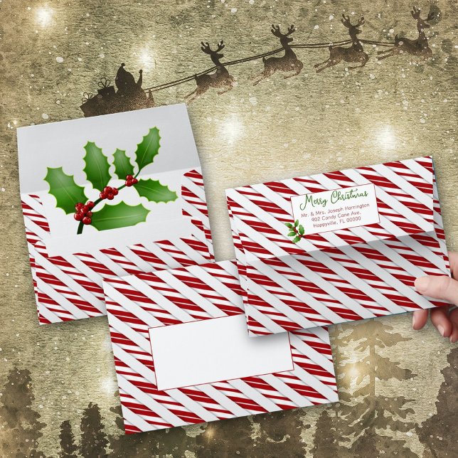 Peppermint Sticks Holiday Greeting Envelope (Creator Uploaded)