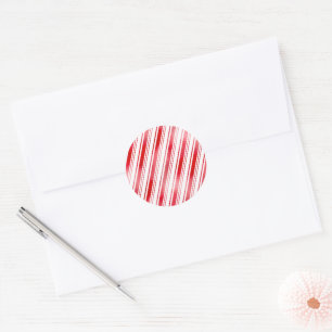 Peppermint Stripe Classic Round Sticker