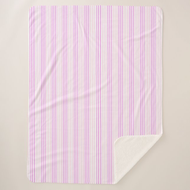 Peppermint Stripe   Sherpa Blanket (Front)