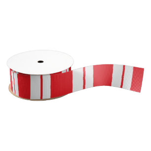 Peppermint Stripes Christmas Candy Cane  Grosgrain Ribbon