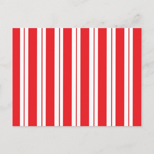 Peppermint Stripes Christmas Candy Cane  Postcard (Front)