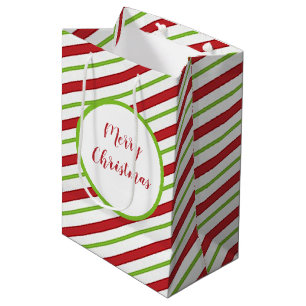 Peppermint stripes Gift Bag