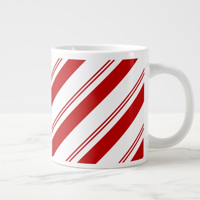 Peppermint Stripes Large Coffee Mug (Right)
