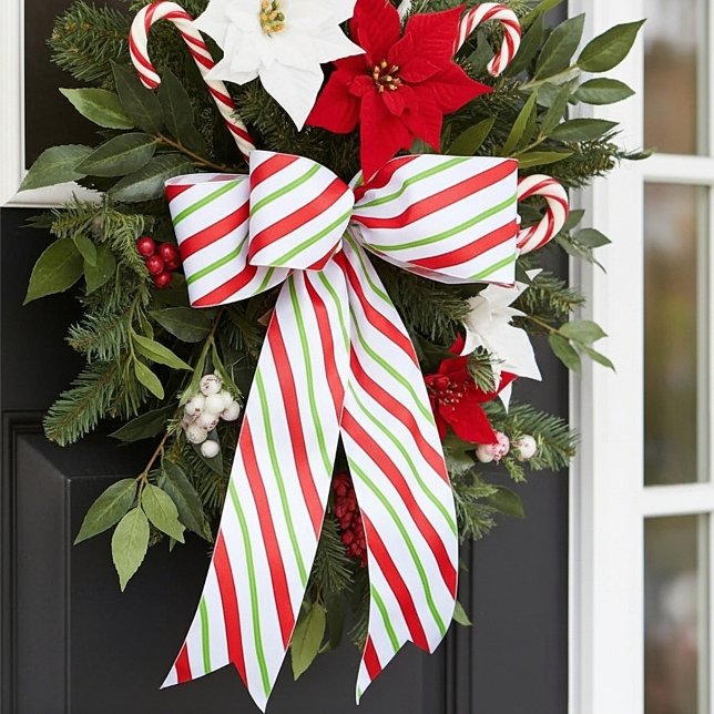 Peppermint stripes  satin ribbon (Creator Uploaded)