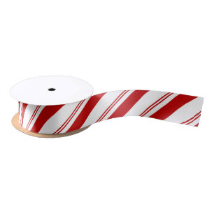 Peppermint Stripes Satin Ribbon