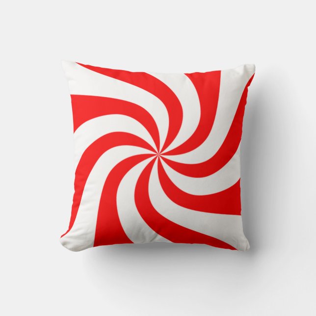 peppermint swirl candy cushion (Front)