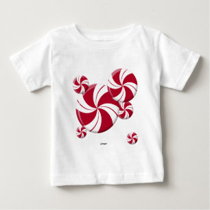 Peppermint Swirl Stripe Candy Baby T-Shirt
